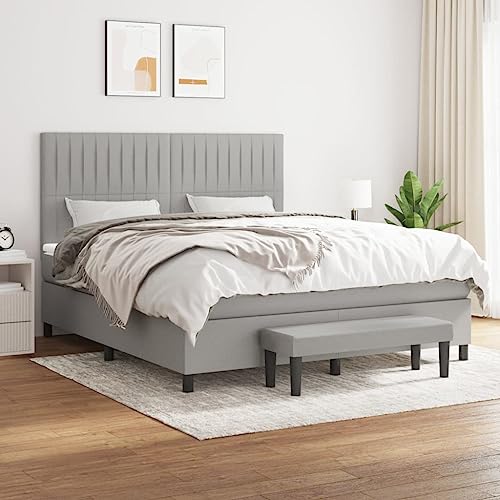 Iiaky Boxspringbett mit Matratze Betten Mit Matratze Schlafzimmer Bett Boxspringbett Mit Matratze Hellgrau 160x200 cm Stoff // 3136765 Iiaky Boxspringbett mit Matratze Betten Mit Matratze Schlafzimmer Bett Boxspringbett Mit Matratze Hellgrau 160x200 cm Stoff // 3136765 von Iiaky
