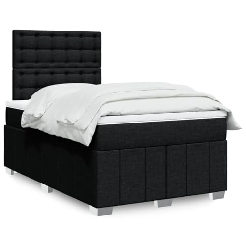 Iiaky Boxspringbett mit Matratze Betten Mit Matratze Schlafzimmer Bett Boxspringbett Mit Matratze Schwarz 120x190 cm Stoff // 3291623 von Iiaky