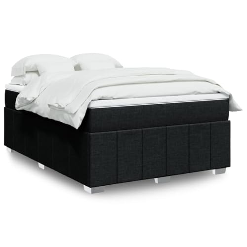 Iiaky Boxspringbett mit Matratze Betten Mit Matratze Schlafzimmer Bett Boxspringbett Mit Matratze Schwarz 160x200 cm Stoff // 3285486 von Iiaky