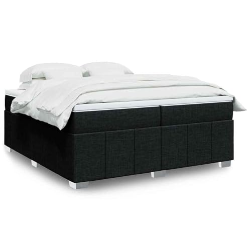 Iiaky Boxspringbett mit Matratze Betten Mit Matratze Schlafzimmer Bett Boxspringbett Mit Matratze Schwarz 200x200 cm Stoff // 3285500 von Iiaky