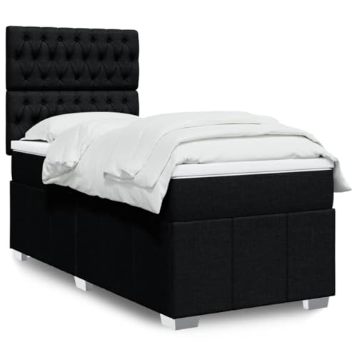 Iiaky Boxspringbett mit Matratze Betten Mit Matratze Schlafzimmer Bett Boxspringbett Mit Matratze Schwarz 90x190 cm Stoff // 3291532 Iiaky Boxspringbett mit Matratze Betten Mit Matratze Schlafzimmer Bett Boxspringbett Mit Matratze Schwarz 90x190 cm Stoff // 3291532 von Iiaky