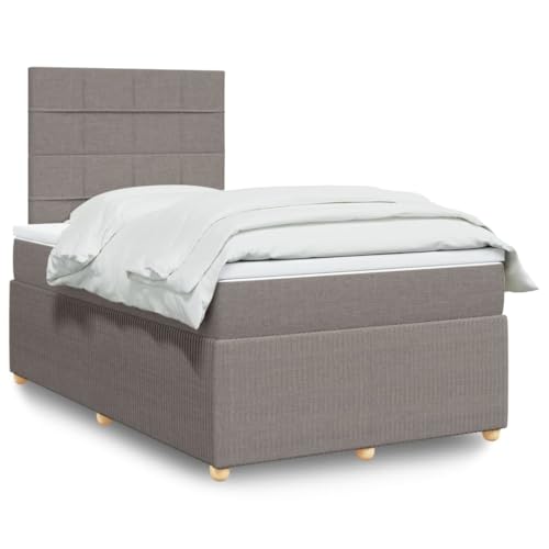 Iiaky Boxspringbett mit Matratze Betten Mit Matratze Schlafzimmer Bett Boxspringbett Mit Matratze Taupe 120x190 cm Stoff // 3291999 von Iiaky