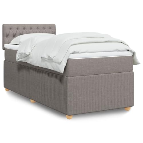 Iiaky Boxspringbett mit Matratze Betten Mit Matratze Schlafzimmer Bett Boxspringbett Mit Matratze Taupe 80x200 cm Stoff // 3287294 von Iiaky