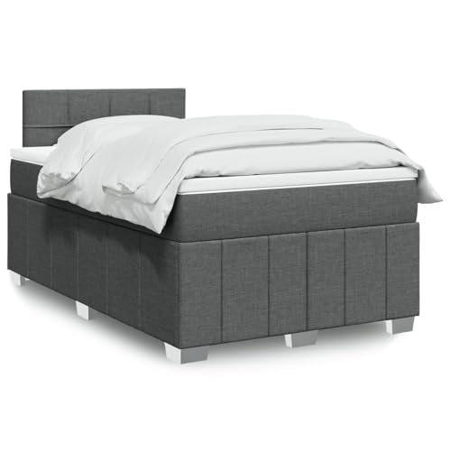 Iiaky Boxspringbett mit Matratze Boxspringbett Bett Mit Matratze Betten Box Spring Bett Betten Mit Matratze Dunkelgrau 120x190 cm Stoff von Iiaky