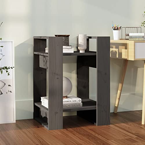 Iiaky Bücherregal/Raumteiler Grau 41x35x57 cm Massivholz Kiefer Raumteiler Regal Schrank BüCherregal Storage Shelves Regal Raumteiler von Iiaky