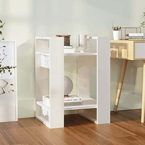 Iiaky Bücherregal/Raumteiler Weiß 41x35x57 cm Massivholz Kiefer Raumteiler Regal Schrank BüCherregal Storage Shelves Regal Raumteiler von Iiaky