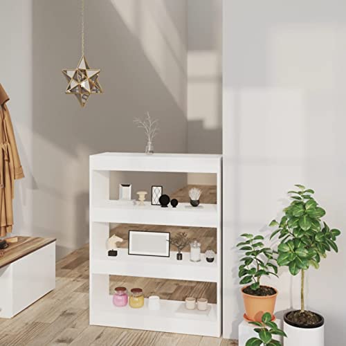 Iiaky Bücherregal/Raumteiler Weiß 80x30x103 cm Holzwerkstoff Kiefer Raumteiler Regal Schrank BüCherregal Regal Raumteiler Storage Shelves von Iiaky