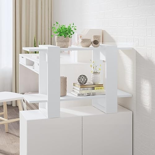 Iiaky Bücherregal/Raumteiler Weiß 80x30x51 cm Kiefer Raumteiler Regal Schrank BüCherregal Regal Raumteiler Storage Shelves MöBel-BüCherregal von Iiaky