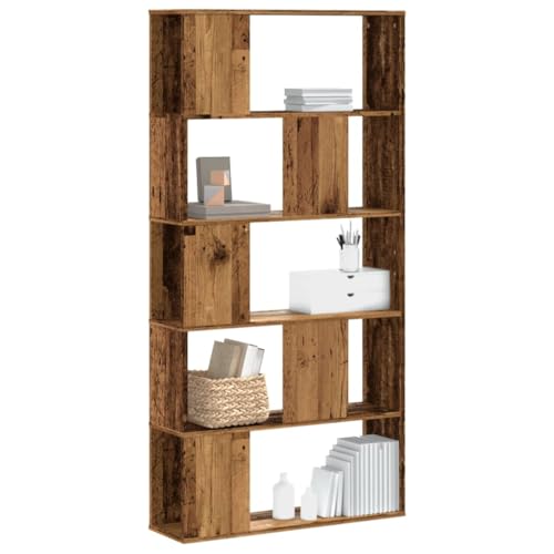 Iiaky Bücherregal 5 Böden Regal Wohnzimmer BüCherregal Bookshelf Ordner Regal BüCherregal Altholz 80,5x23,5x162,5 cm Holzwerkstoff Iiaky Bücherregal 5 Böden Regal Wohnzimmer BüCherregal Bookshelf Ordner Regal BüCherregal Altholz 80,5x23,5x162,5 cm Holzwerkstoff von Iiaky