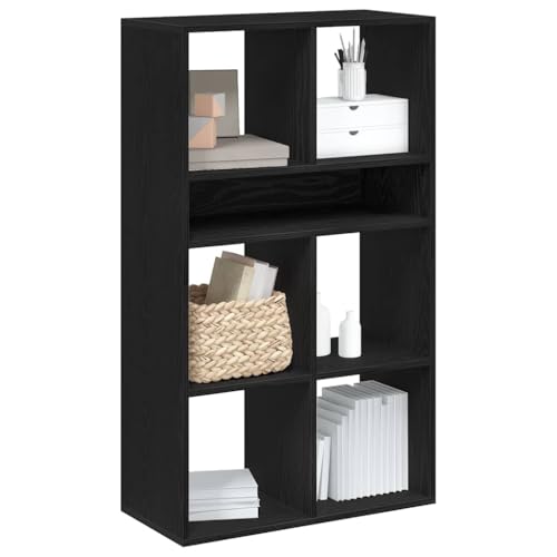 Iiaky Bücherregal Regal Wohnzimmer Bookshelf BüCherschrank Book Shelf Regale Schwarz 66x31x112 cm Holzwerkstoff von Iiaky