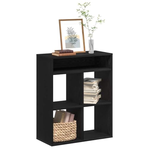 Iiaky Bücherregal Regal Wohnzimmer Bookshelf BüCherschrank Book Shelf Regale Schwarz 66x31x80 cm Holzwerkstoff von Iiaky