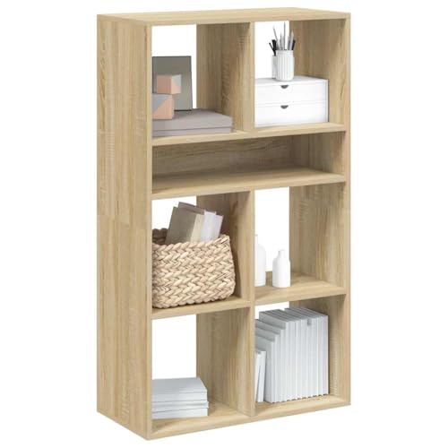 Iiaky Bücherregal Regal Wohnzimmer Bookshelf BüCherschrank Book Shelf Regale Sonoma-Eiche 66x31x112 cm Holzwerkstoff von Iiaky