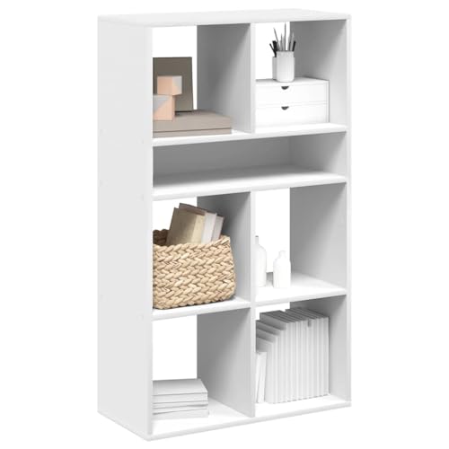 Iiaky Bücherregal Regal Wohnzimmer Bookshelf BüCherschrank Book Shelf Regale Weiß 66x31x112 cm Holzwerkstoff von Iiaky