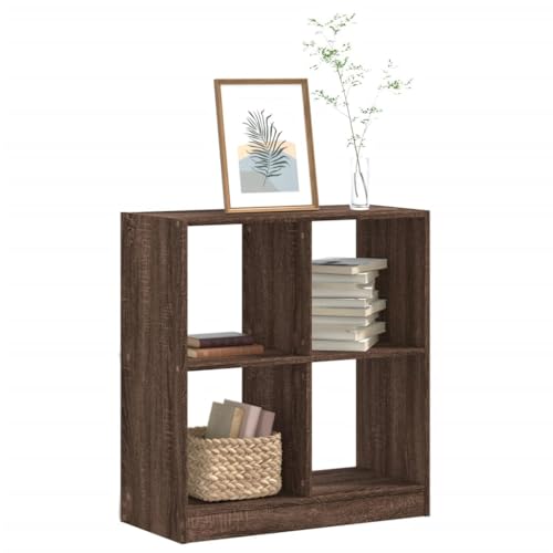 Iiaky Bücherregal Regal Wohnzimmer Regale BüCherschrank Book Shelves Buchregal Braun Eichen-Optik 68,5x32x75 cm Holzwerkstoff von Iiaky