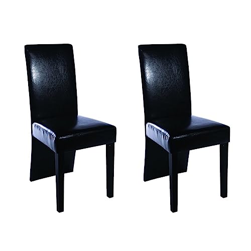 Iiaky Esszimmerstühle 2 STK. Esstisch StüHle KüChenstuhl Esszimmer StüHle Chairs for Dining Table Schwarz Kunstlederer von Iiaky