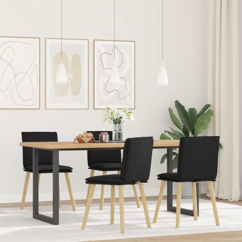 Iiaky Esszimmerstühle 4 STK. EsszimmermöBel Esszimmerstuhl Dining Chair Esszimmer StüHle EsszimmerstüHlen Schwarz Stoff // 3315357 von Iiaky