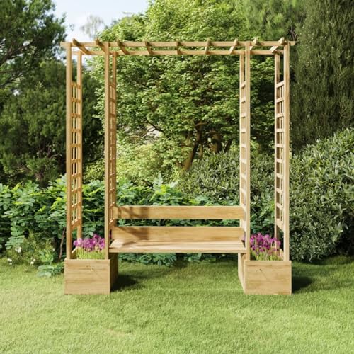 Iiaky Garten-Pergola mit Bank Pflanzkübeln Kiefernholz Imprägniert Pergola Bausatz Gartenoase Iiaky Garten-Pergola mit Bank Pflanzkübeln Kiefernholz Imprägniert Pergola Bausatz Gartenoase von Iiaky