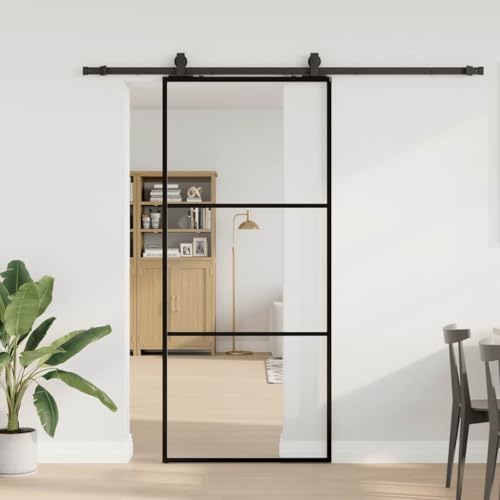 Iiaky Glasschiebetür Komplettset mit tür Schiebetür mit Beschlag Glastür Zimmertür ESG-Glas Iiaky Glasschiebetür Komplettset mit tür Schiebetür mit Beschlag Glastür Zimmertür ESG-Glas von Iiaky