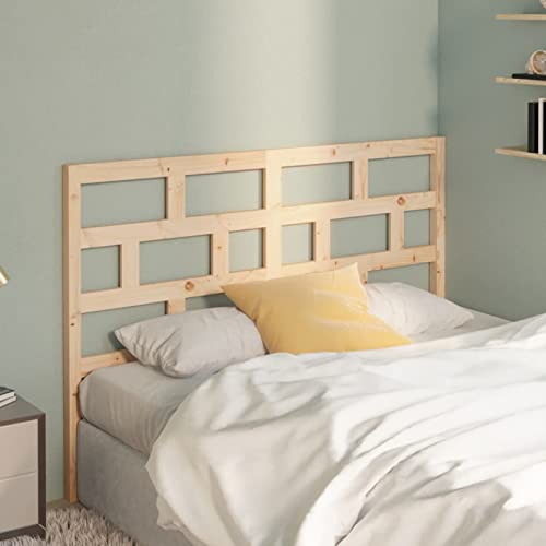 Iiaky Kopfteil 141x4x100 cm Massivholz Kiefer Bettkopfteil Kopfenden Headboard for Bed Wandpaneele Holz von Iiaky