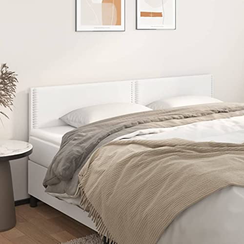 Iiaky Kopfteile 2 STK. Bett Kopfteil Kopfenden Bed Headboard BettrüCkwand Kopfteil BettWeiß 80x5x78/88 cm Kunstlederer // 345953 von Iiaky