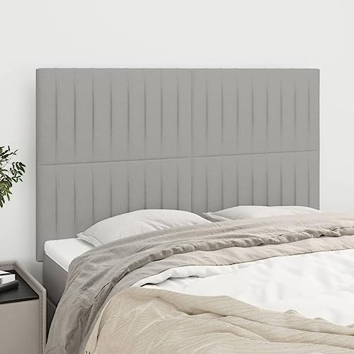 Iiaky Kopfteile 4 STK. Bett Kopfteil Kopfenden Bed Headboard BettrüCkwand Kopfteil BettHellgrau 72x5x78/88 cm Stoff // 3116568 Iiaky Kopfteile 4 STK. Bett Kopfteil Kopfenden Bed Headboard BettrüCkwand Kopfteil BettHellgrau 72x5x78/88 cm Stoff // 3116568 von Iiaky
