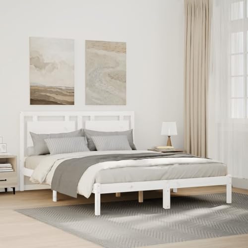Iiaky Massivholzbett Extra Lang ohne Matratze Bed Frame Massivholzbett Holzbett Bettrahmen Bett Ohne Matratze Weiß 140x220 cm // 3309202 Iiaky Massivholzbett Extra Lang ohne Matratze Bed Frame Massivholzbett Holzbett Bettrahmen Bett Ohne Matratze Weiß 140x220 cm // 3309202 von Iiaky