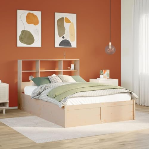 Iiaky Massivholzbett ohne Matratze Bed Frame Massivholzbett Holzbett Bettrahmen Bett Ohne Matratze 140x190 cm Kiefernholz // 3323467 von Iiaky