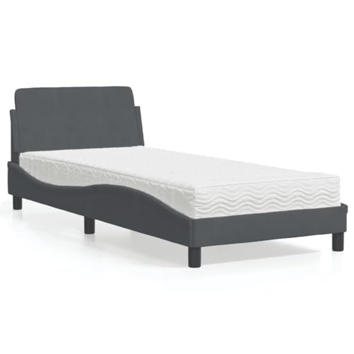 Iiaky Polsterbett 80x200cm mit Matratze Bett 80x200cm mit Matratze Doppelbett Jugendbett Bettrahmen Samt mit Kopfteil und Lattenrost-Dunkelgrau-80 x 200 cm Iiaky Polsterbett 80x200cm mit Matratze Bett 80x200cm mit Matratze Doppelbett Jugendbett Bettrahmen Samt mit Kopfteil und Lattenrost-Dunkelgrau-80 x 200 cm von Iiaky