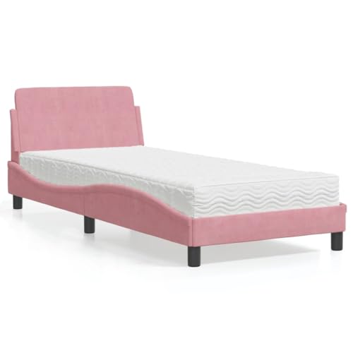 Iiaky Polsterbett 80x200cm mit Matratze Bett 80x200cm mit Matratze Doppelbett Jugendbett Bettrahmen Samt mit Kopfteil und Lattenrost-Rosa-80 x 200 cm Iiaky Polsterbett 80x200cm mit Matratze Bett 80x200cm mit Matratze Doppelbett Jugendbett Bettrahmen Samt mit Kopfteil und Lattenrost-Rosa-80 x 200 cm von Iiaky