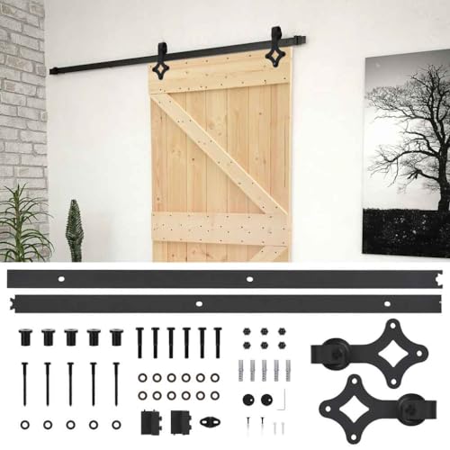 Iiaky Schiebetür komplettset mit tür Schiebetür mit Beschlag Schiebetürsystem Holztür Holzschiebetür Tür Laufschiene-80 x 210 cm Type 7 Iiaky Schiebetür komplettset mit tür Schiebetür mit Beschlag Schiebetürsystem Holztür Holzschiebetür Tür Laufschiene-80 x 210 cm Type 7 von Iiaky