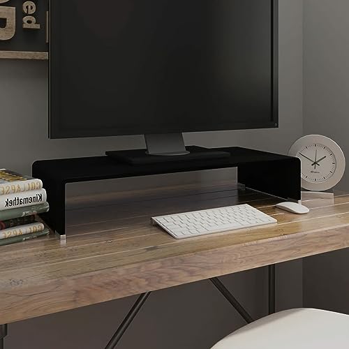 Iiaky TV-Tisch/Bildschirmerhöhung Glas Schwarz 70x30x13 cm Konsole FüR Tv Fernsehtisch Schmal Monitor Riser Iiaky TV-Tisch/Bildschirmerhöhung Glas Schwarz 70x30x13 cm Konsole FüR Tv Fernsehtisch Schmal Monitor Riser von Iiaky
