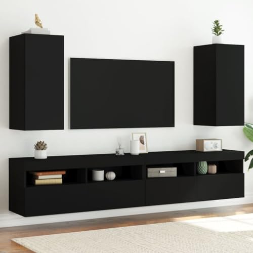 Iiaky TV-Wandschränke mit LED-Leuchten 2 STK. TV Board HäNgend TV Unterschrank Wohnwand HäNgend TV Sideboard Wohnzimmer WohnwäNde Schwarz 30,5x35x70 cm Iiaky TV-Wandschränke mit LED-Leuchten 2 STK. TV Board HäNgend TV Unterschrank Wohnwand HäNgend TV Sideboard Wohnzimmer WohnwäNde Schwarz 30,5x35x70 cm von Iiaky