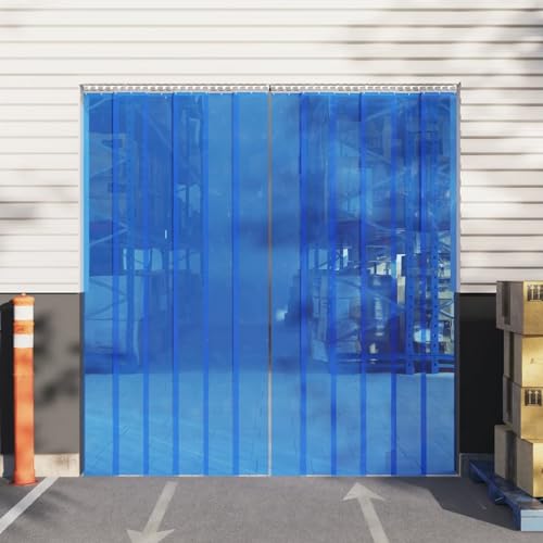 Iiaky Türvorhang Blau 200x1,6 mm 25 m PVC Streifenvorhang PVC Vorhang Outdoor Chill House von Iiaky