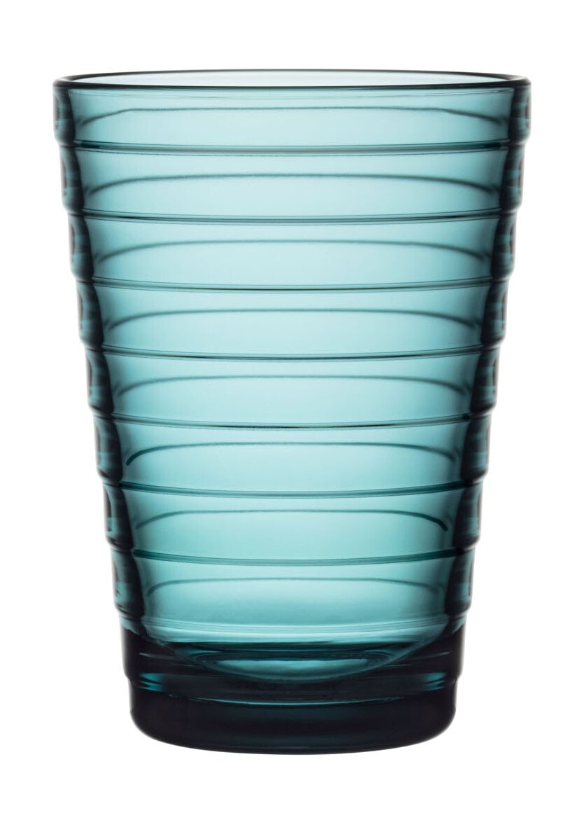 Iittala 2er Set Trinkglas 33cl Aino Aalto sea blue von Iittala