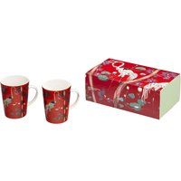 Iiittala - Taika Becher mit Henkel 0.4 l Geschenkverpackung zur Jubiläums-Edition, rot (2er Set) von Iittala