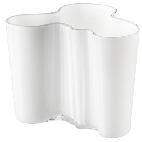 Iittala Vase Aalto 120 mm Weiß aus Glas von Iittala