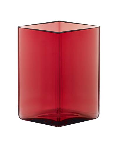 Iittala 1015596 Ruutu Vase, 11,5 cm x 14 cm, Cranberry von Iittala