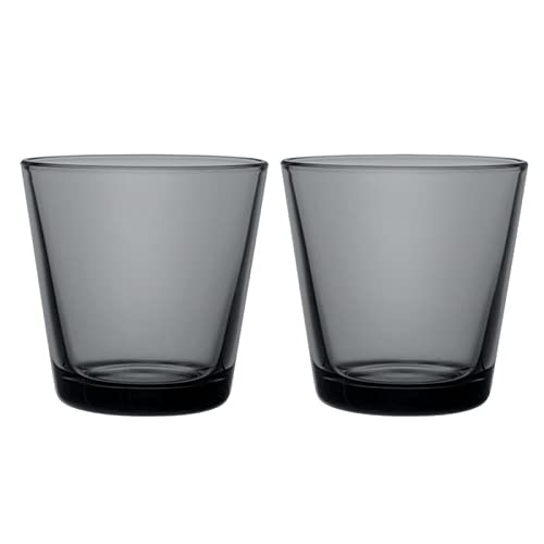 Iittala 1026780 Kartio 2-er Set Gläser 21cl, dunkelgrau, Glas von Iittala