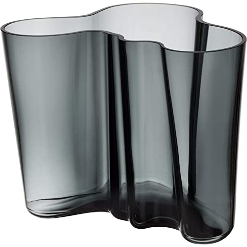 Iittala Vase Aalto 160 mm Grau aus Glas von Iittala