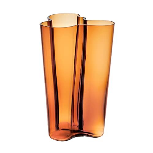 Iittala Aalto Vase Glas Kupferfarben, Maße: 17cm x 17cm x 25cm, 1007881, Kupfer von Iittala