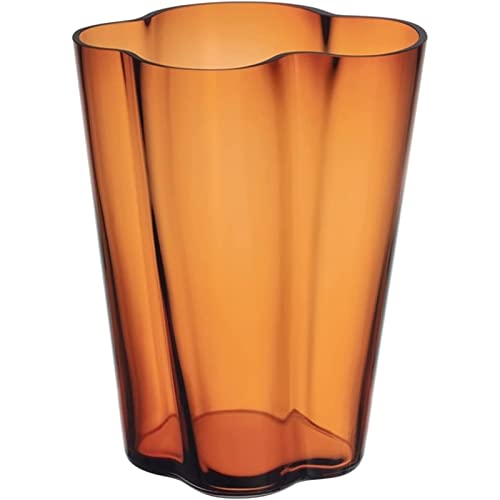 Iittala Aalto Vase Glas Kupferfarben, Maße: 21,4cm x 21,4cm x 27cm, 1062560 von Iittala