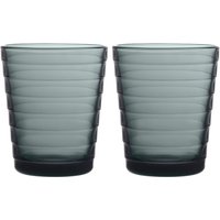 Iittala - Aino Aalto Glasbecher 22 cl, dunkelgrau (2er-Set) von Iittala