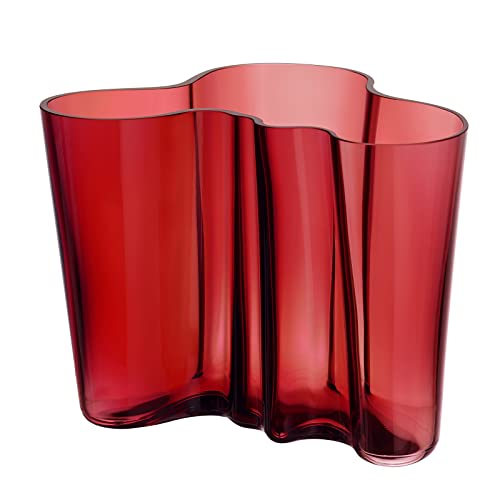 Iittala Vase Aalto 160 mm Rot aus Glas von Iittala