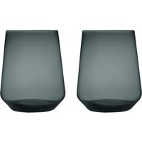 Iittala - Essence Wasserglas 35 cl, dunkelgrau (2er-Set) von Iittala
