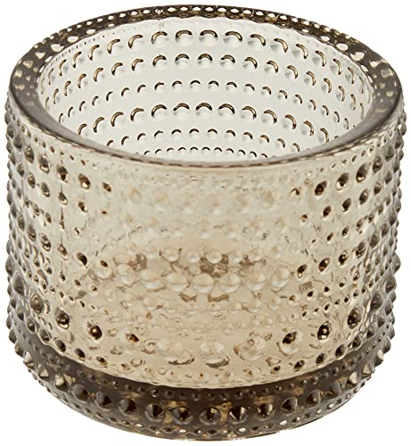 Iittala Kastehelmi Teelichthalter, Glas, Braun, 64mm von Iittala