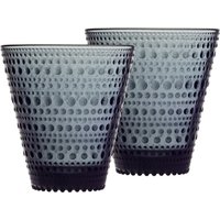 Iittala - Kastehelmi Trinkglas 30 cl, dunkelgrau (2er-Set) von Iittala