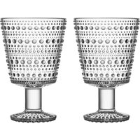 Iittala - Kastehelmi Trinkglas mit Fuß 26 cl, klar (2er-Set) von Iittala