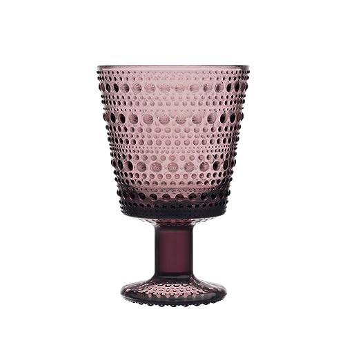 Iittala Glas Set 2-teiliger Kastehelmi aus Glas, in der Farbe Violett, 26 cl, Abmessungen: 7,7x7,7x8,8 cm, 1070202 von Iittala