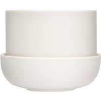 Iittala - Nappula Blumentopf mit Untersetzer, 170 x 130 mm, weiß von Iittala