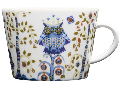 Iittala Taika Cappuccino Tasse aus Porzellan in der Farbe Weiß mit Muster 0,2L, Maße: 9,1cm x 11cm x 6,6cm, 1012469 von Iittala